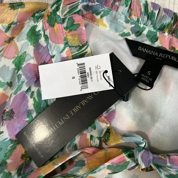 Banana Republic Ruffle Floral MIDI Dress Size Small NWT - Picture 10 of 12